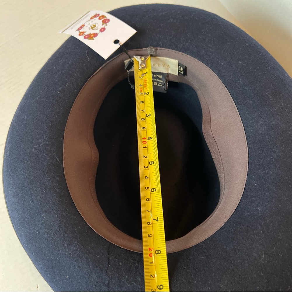 Freya x Veronica Beard S/M Hat Navy Blue Wool - Picture 8 of 12
